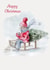 Cute Christmas Card - Sledge - Tree created by Crumble and Core