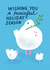 Cute Illustrated Holiday Card - Dove of Peace - Peaceful Holiday Season created by Sunpatch Society