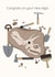 Funny New Home Card - New Digs - Dinosaur Fossil created by Dinosaurs Doing Stuff