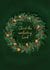 Christian Christmas card - Hark the Herald Angels Sing lyric created by Philippa Elizabeth Illustration