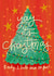 Funny Christmas Tree Card – Fairy Lights – Yay It's Christmas Only 1 Bulb Down created by Nicola B Studio