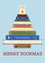 Pretty Christmas card for book lovers – Merry Bookmas created by Pen & Pickle