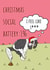Funny Christmas Card For Friend - Social Battery Dog created by Calina Ho