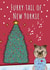 Funny Christmas card for a dog lover - Furry Tail of New Yorkie created by Calina Ho