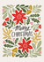 Merry Christmas – Folk Art Inspired Floral Holiday Card created by Kercia Jane