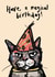 Have a Magical Birthday! Funny Cat Birthday Card created by Harriet Lowther