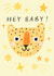 Cute Baby Leopard Card for New Arrival Baby Birth Stars created by Chinchi Things