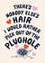 Funny Anniversary Card - For Partner - Hairy Plughole created by Christine Cuddihy Illustration