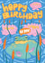 Cute Birthday Card – Frog floating on a Lily pad - Hoppy Birthday to you! created by Kathryn Corlett