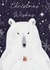 Cute polar bear classic Christmas wishes card - winter wonderland - for family created by Victoria Lucy Williams