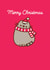 Cute Christmas Card - Pusheen - Scarf And Hat created by Hype Cards