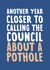 Funny Birthday Card - Potholes - Calling The Council created by Giddy Kipper
