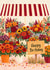 Beautiful Autumn Floral Birthday Card for Her – Fall Flower Market Illustration created by Blossom Hound Designs