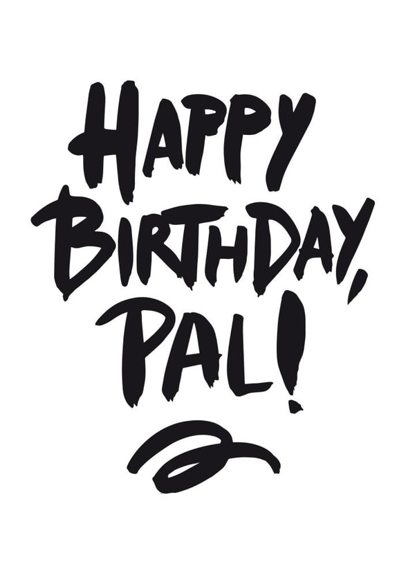 pal Typography Birthday Card 22146 created by David Bombai