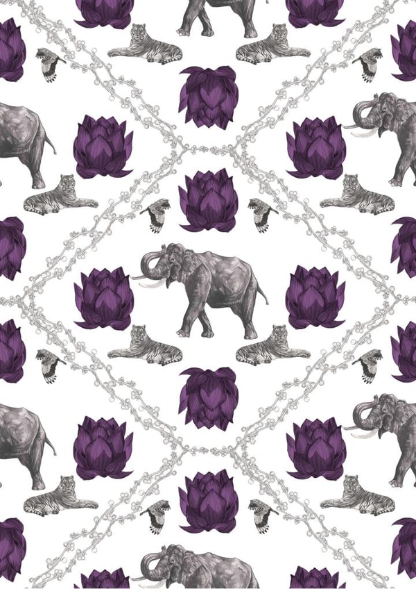 elephant tiger Thinking of you Card 22667 created by Deborah Ballinger