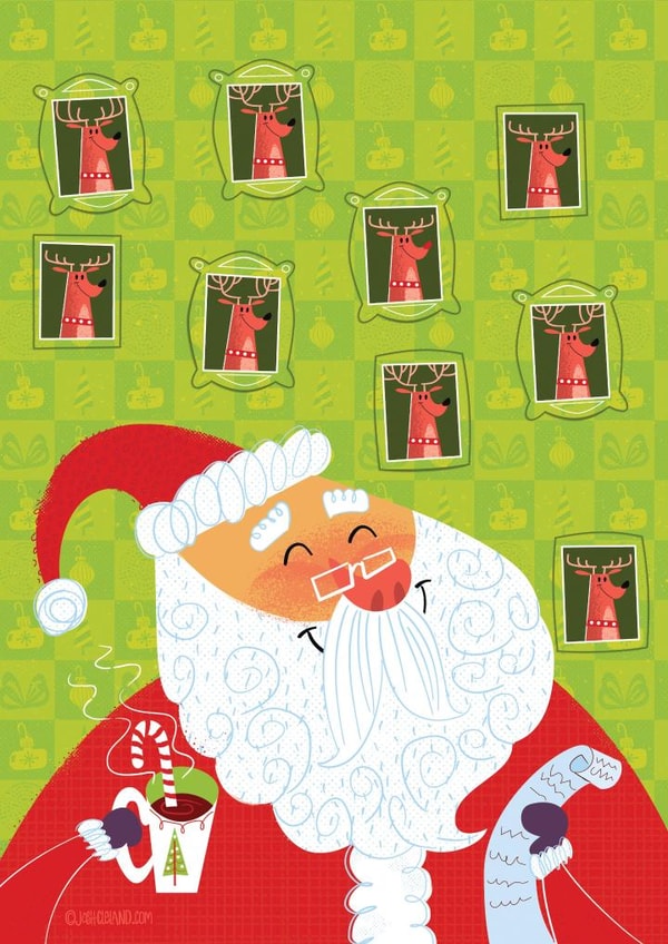 santa christmas Christmas Card 23036 created by Josh Cleland
