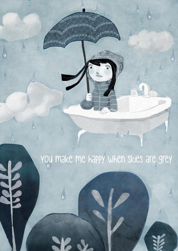 rain love Just because Card 23009 created by Annie Wilkinson