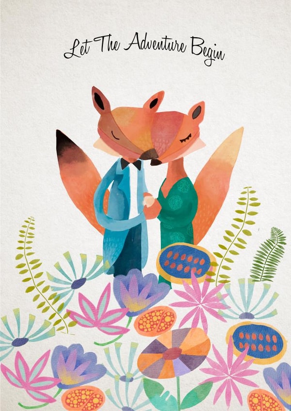 wedding marriage Engagement & Marriage Card 1215 created by Annie Wilkinson