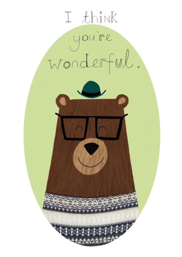 bear wonderful Thinking of you Card 22558 created by Stephanie Nicholson