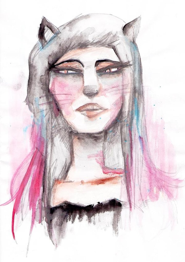 watercolour blanco Card 23573 created by Helene Hendrika