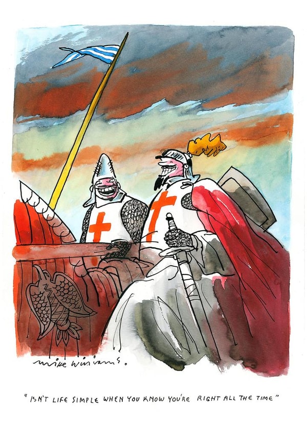 cartoon knight Humour Card 23606 created by Mike Williams