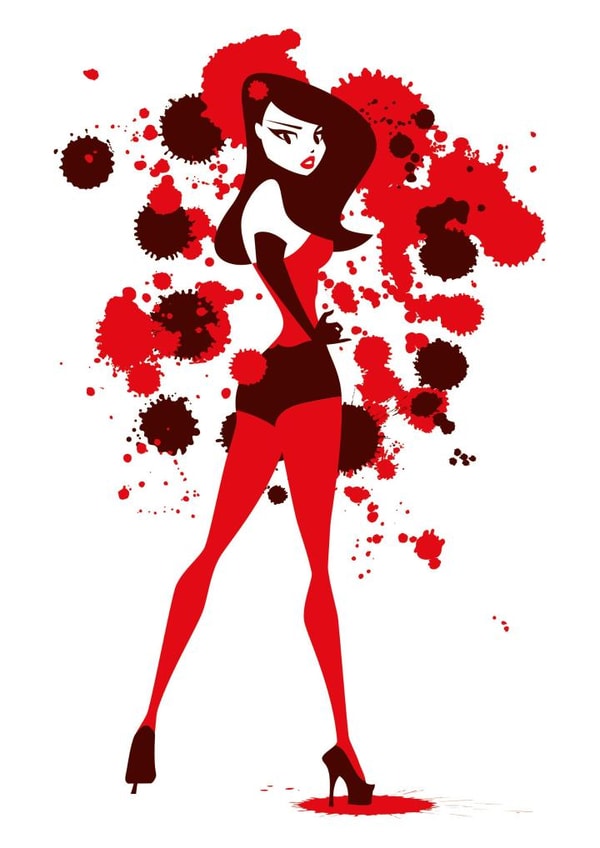 burlesque red Valentines Day Card 23597 created by Rian Hughes