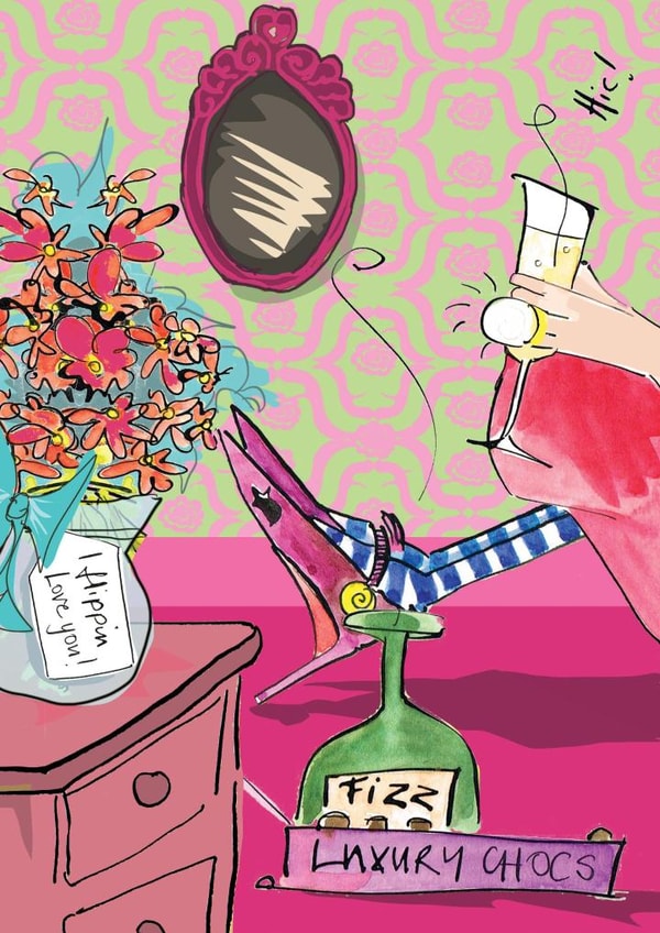 Celebration Friendship Valentines Day Card 22931 created by Higgledy Ink Illustration