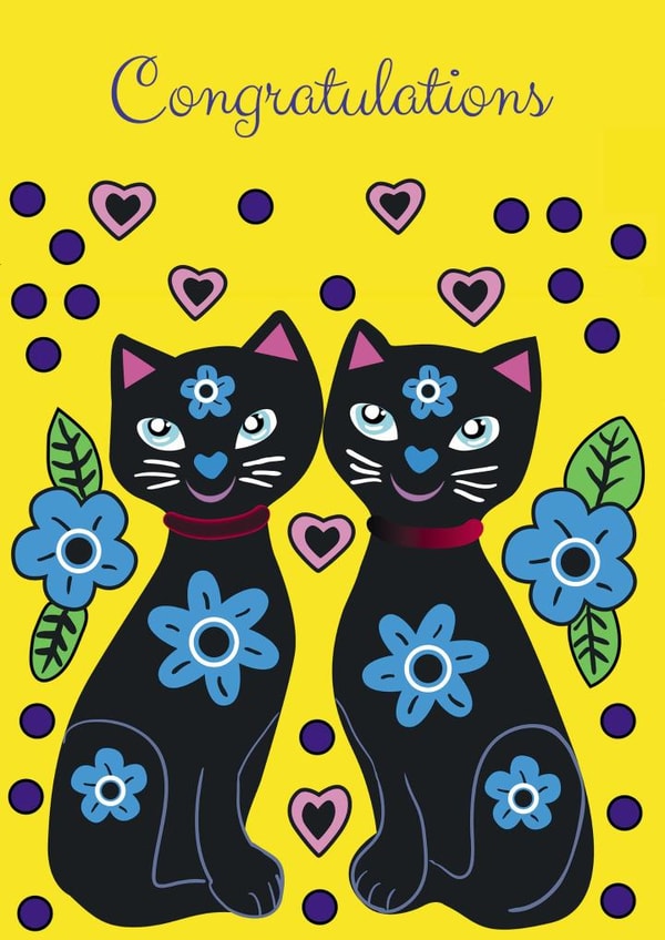 Congratulations black Congratulations Card 24110 created by Lorraine Stylianou