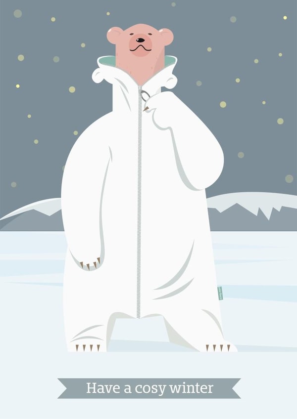 bear fleece Just because... Card 22177 created by Stef Rymenants