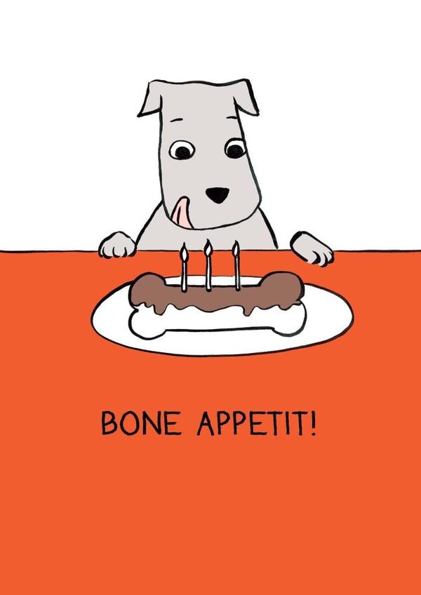 bone dog Humour Card 1625 created by Reigning Cats . . . and dogs