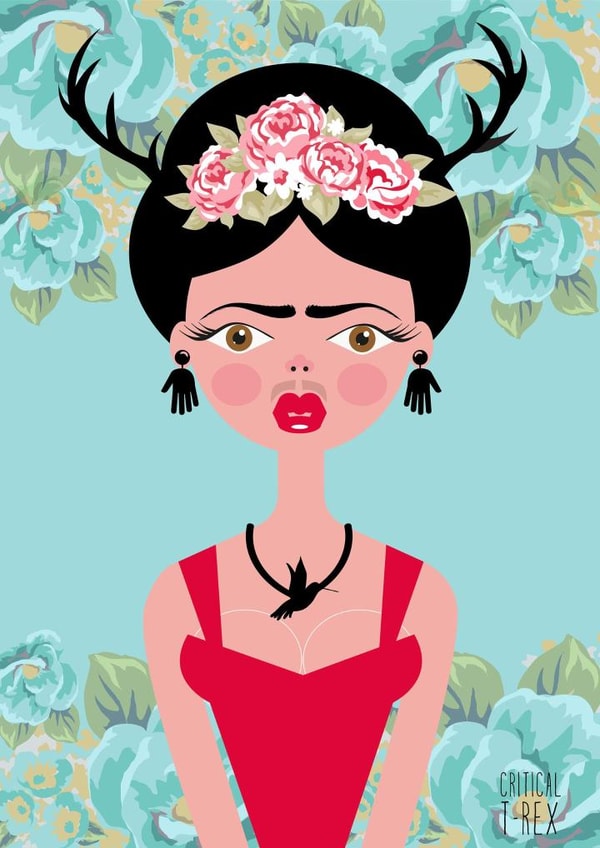 Frida Kahlo Just because... Card 24188 created by Critical T-rex