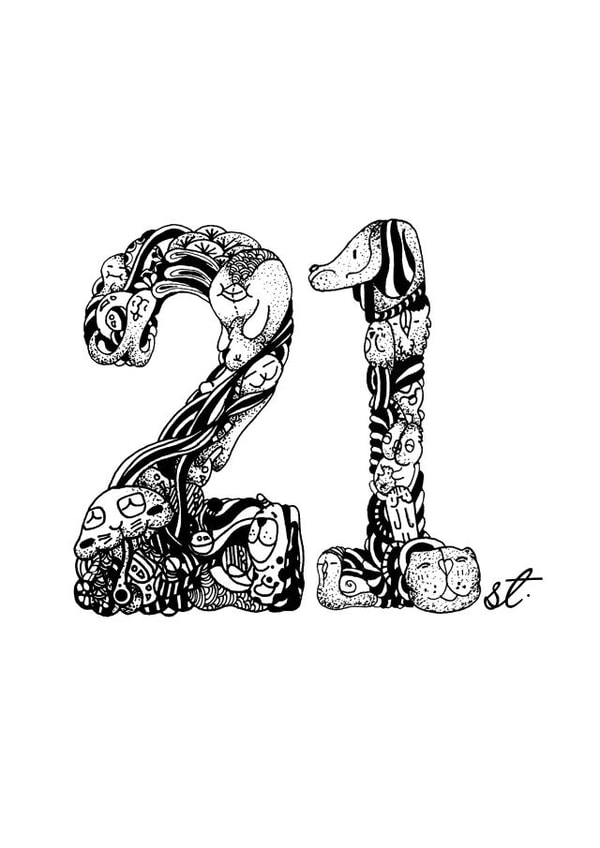 Animal 21st Birthday Card 1010 created by Ashlyn Sim