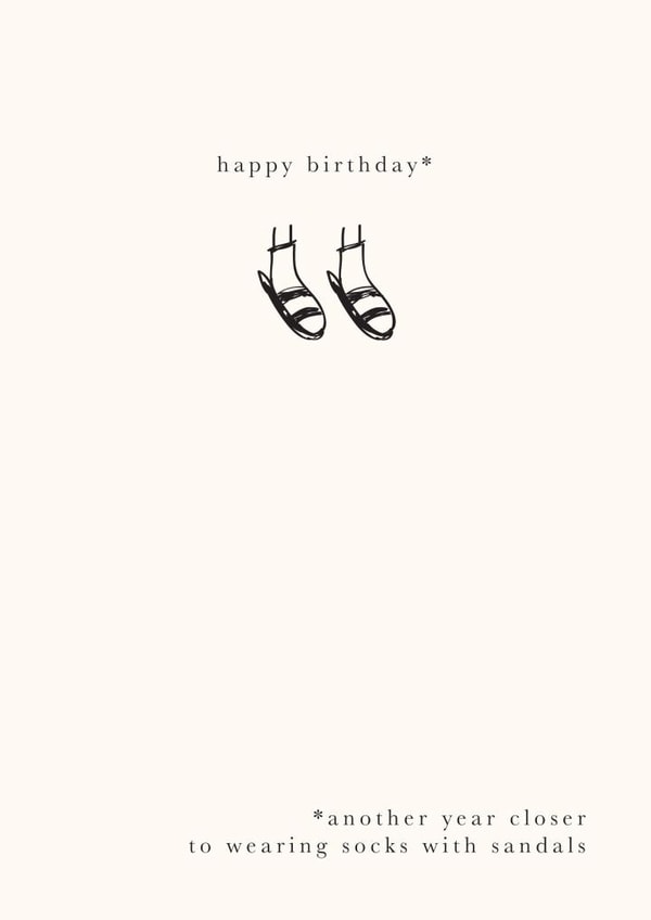 happy sandals Birthday Card 1366 created by Megan Claire