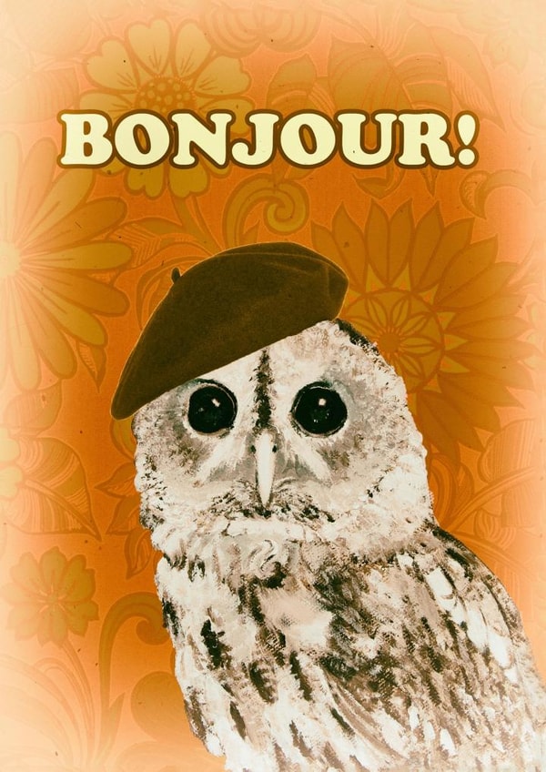 bonjour hello Card 24384 created by Satty VerbArt