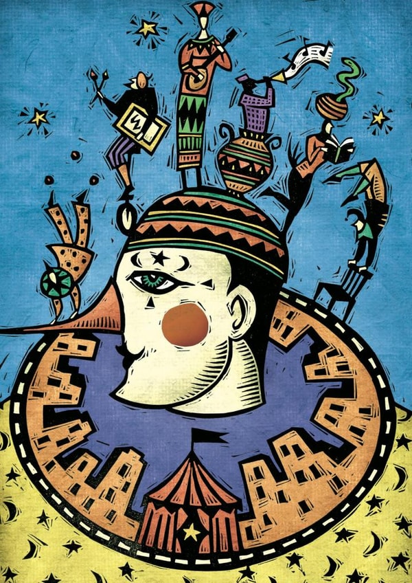 Pierrot Clown Card 24366 created by Sue Todd