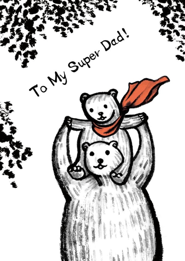 Dad Family Father's Day Card 23981 created by Happy Nut Creations