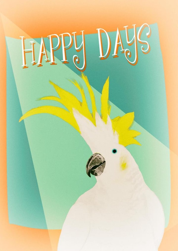 cockatoo happy Card 24393 created by Satty VerbArt