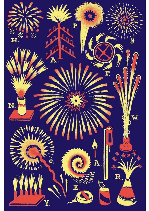 newyear fireworks Christmas Card 23408 created by Matteo Farinella