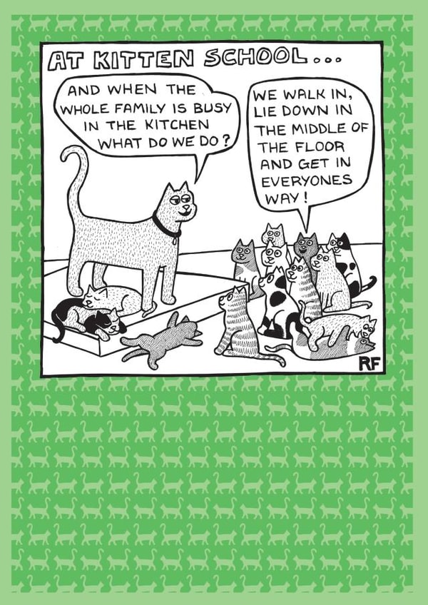 cat kitten Mothers Day Card 1801 created by On The Prowl Cat Cartoons