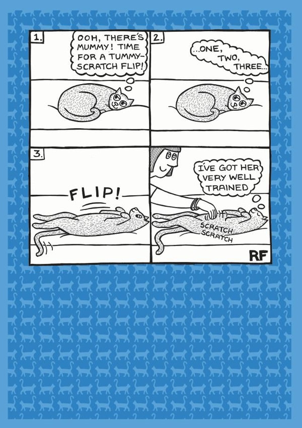 cat Mum Humour Card 1807 created by On The Prowl Cat Cartoons