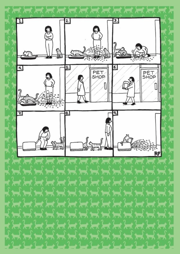 cat RupertFawcett Humour Card 1810 created by On The Prowl Cat Cartoons