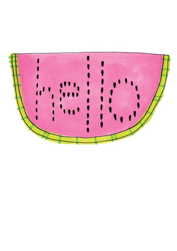 hello watermelon Just because... Card 1992 created by Libby Bothway