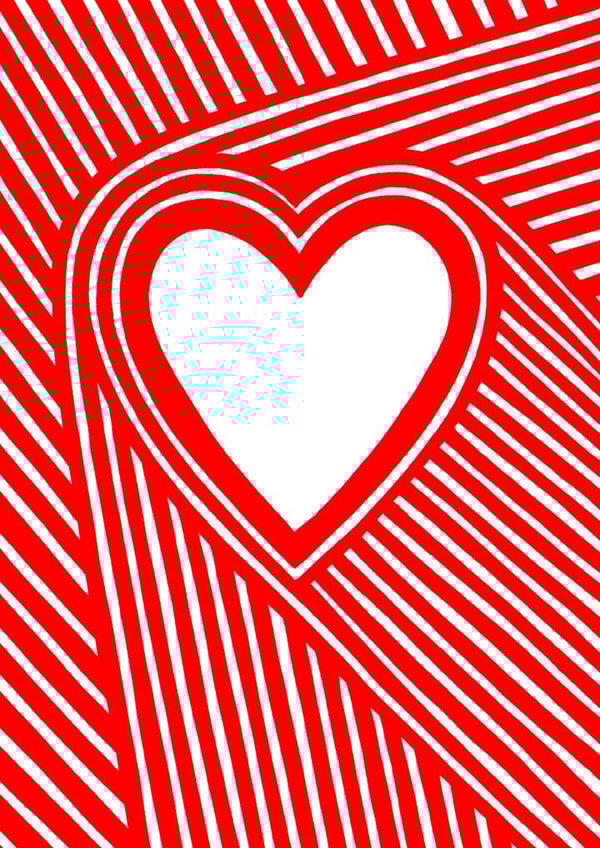 love heart Anniversary Card 24202 created by Alan Rogerson