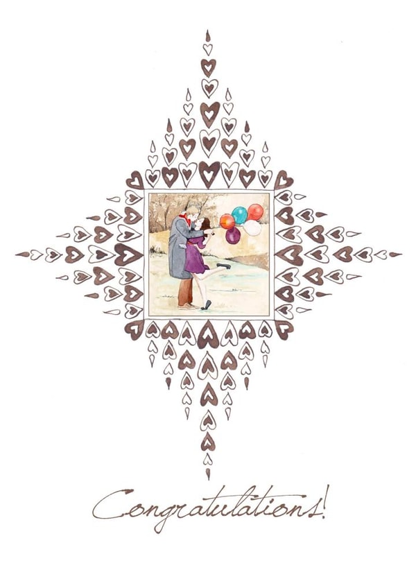 Congratulations wedding Engagement and Marriage Card 24127 created by Sun Pennies 