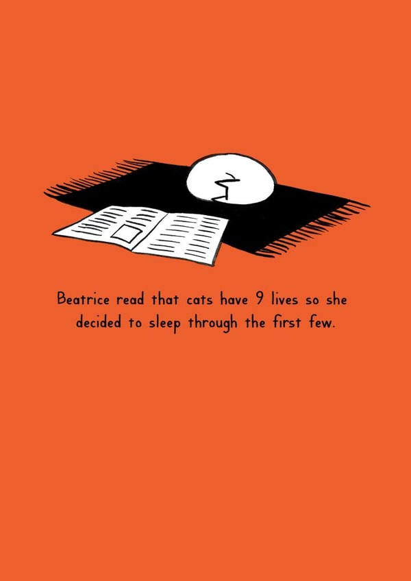 cat sleep Humour Card 1631 created by Reigning Cats . . . and dogs