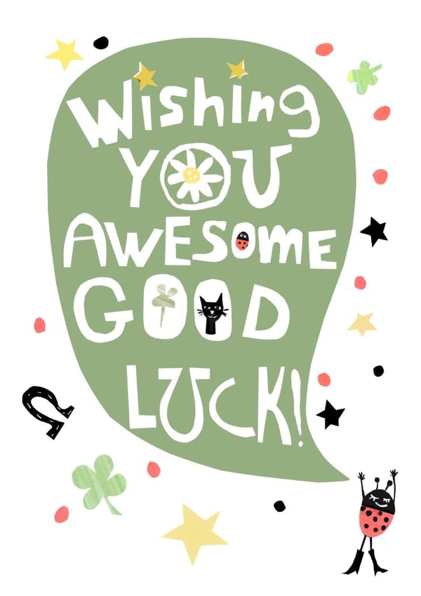awesome cute Good Luck Card 2008 created by Susse Linton