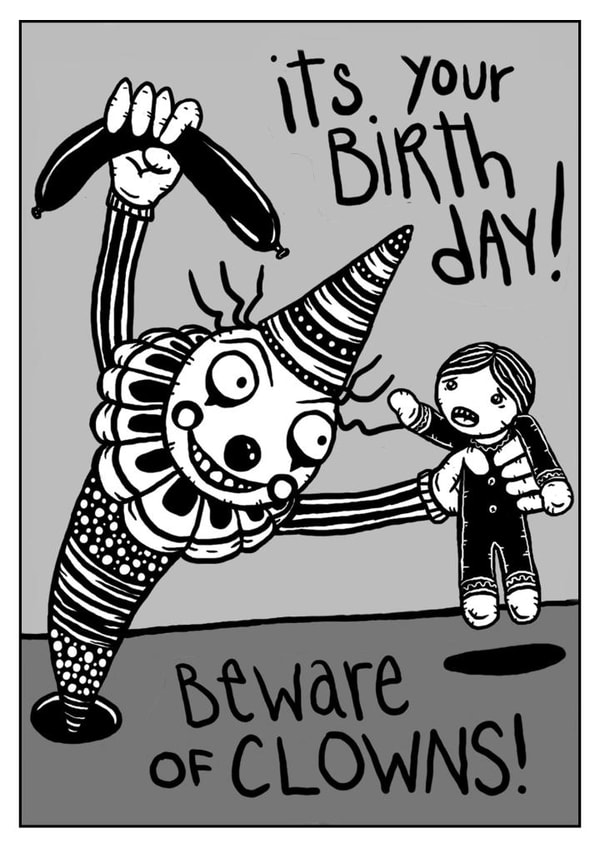 birthday clown Birthday Card 24758 created by Calan Ree