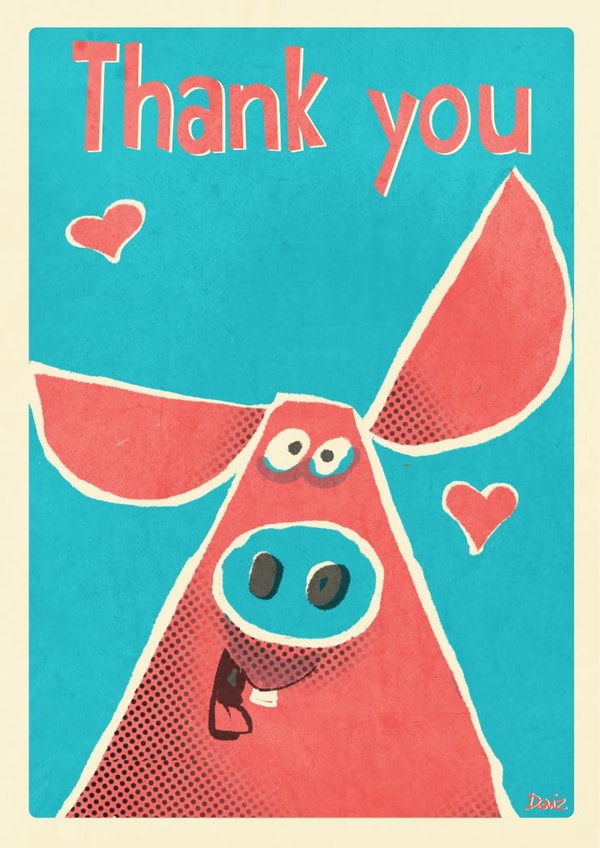 thanks thank Thank You Card 1341 created by Daviz