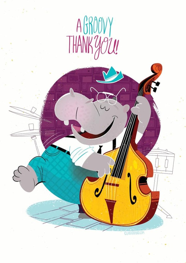 jazz music Thank You Card 23037 created by Josh Cleland