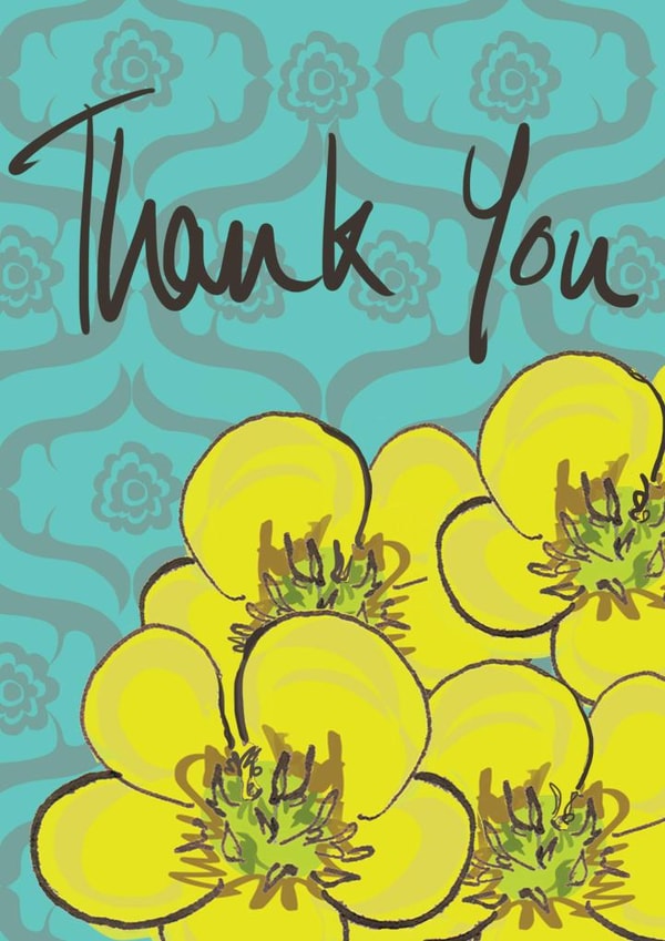 thanks grateful Thank You Card 22933 created by Higgledy Ink Illustration